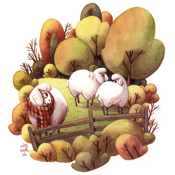 autumn sheeps