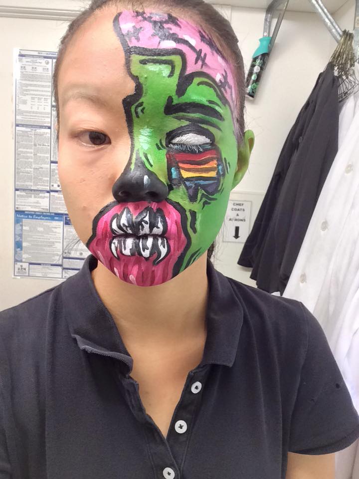 Halloween 2015 - Half pop art zombie (front view)