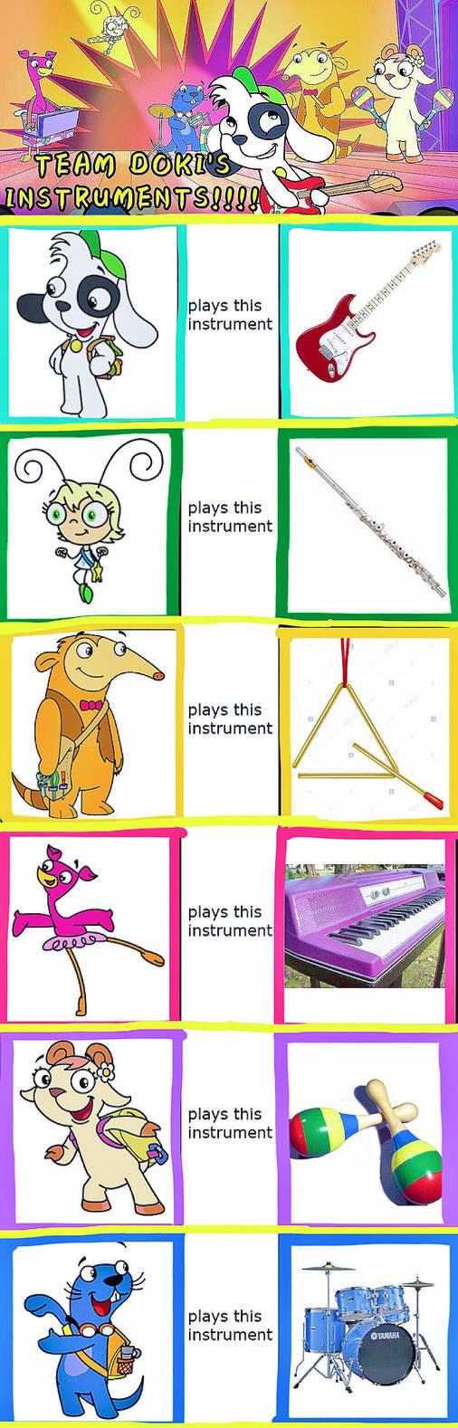Team Doki Plays Instruments by smochdar on DeviantArt