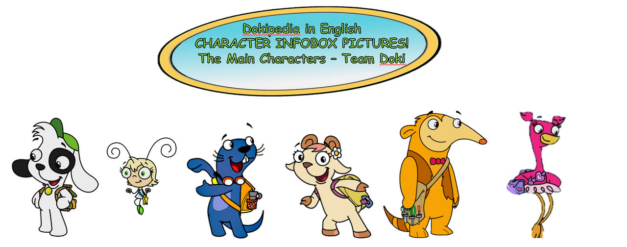 Every Doki Dokipedia Wiki Eng. No-BG Pics: 6 Main Characters by smochdar on DeviantArt