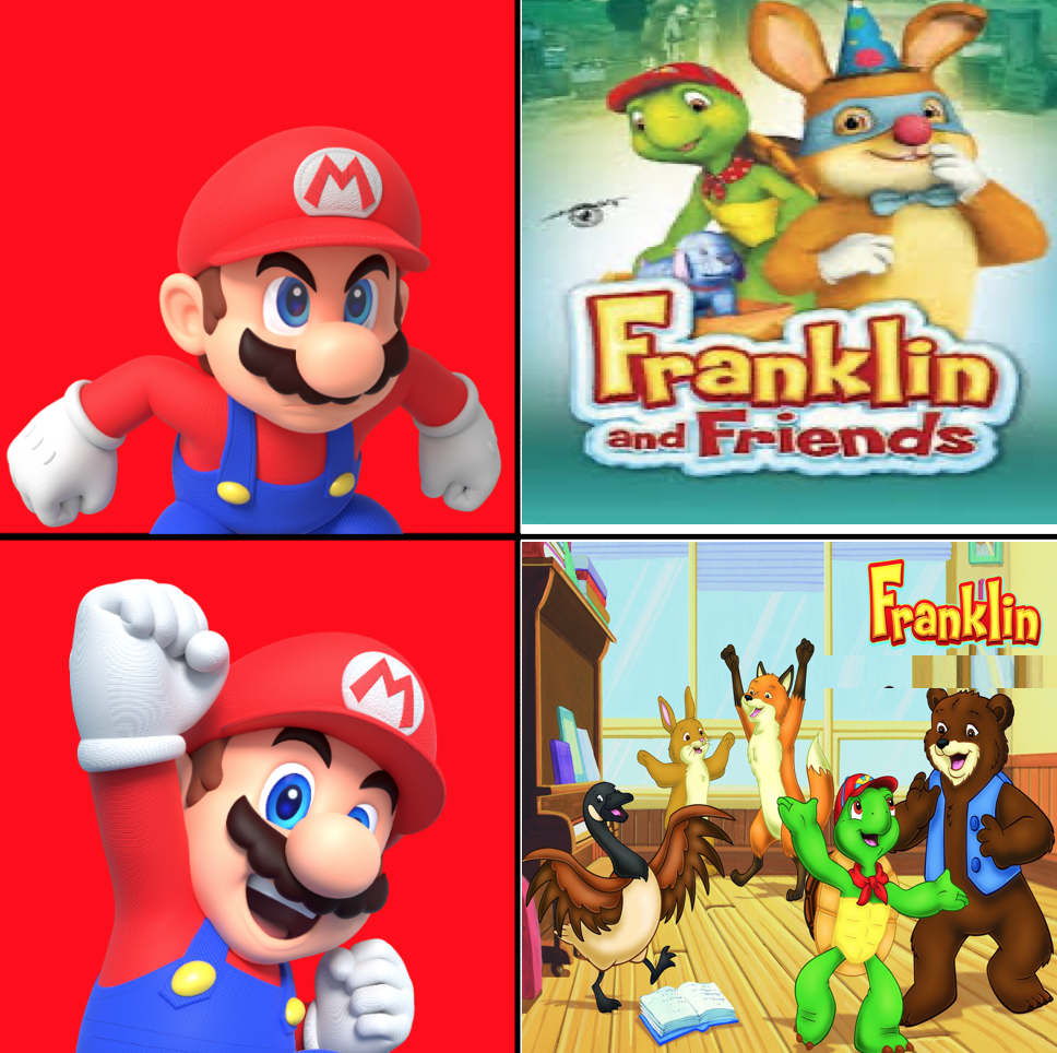 Mario prefers Original Franklin over CGI Franklin by smochdar on DeviantArt