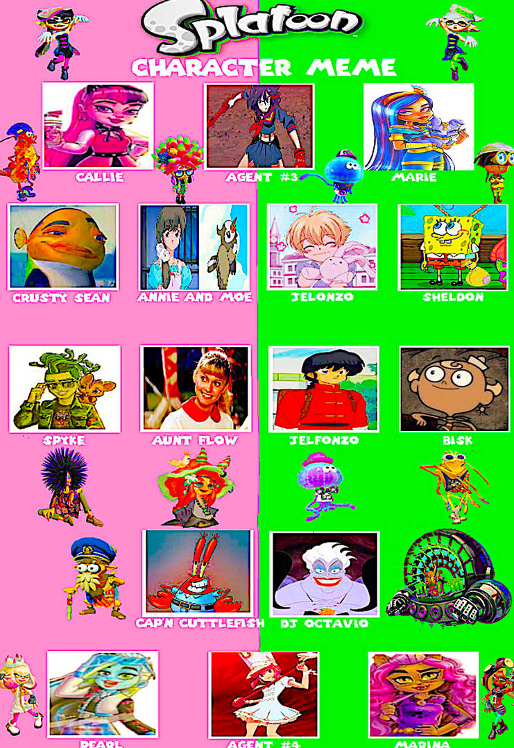 Splatoon (TP) - Cast Meme by smochdar on DeviantArt