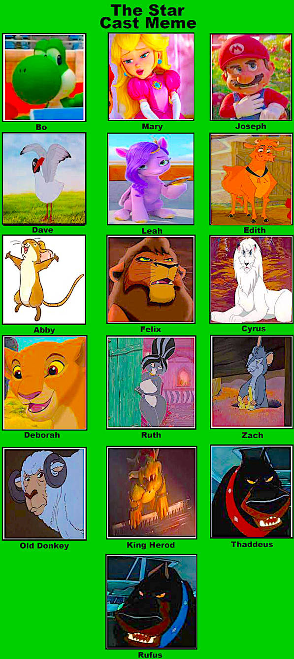 The Star (TP) - Cast Meme by smochdar on DeviantArt