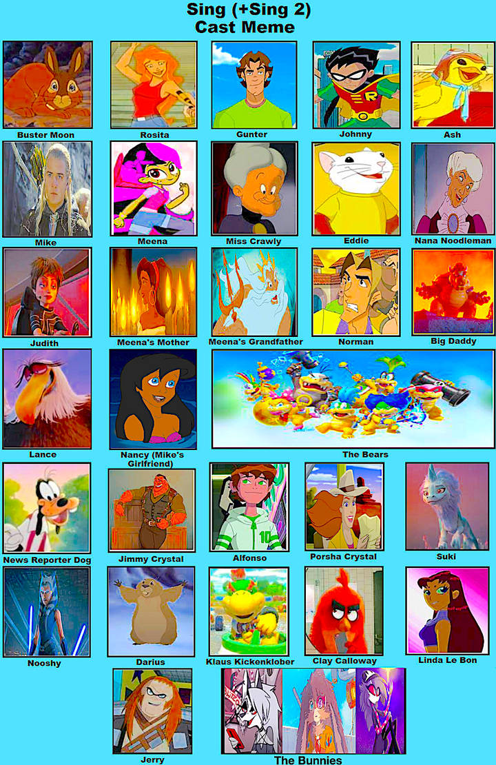 SING duology (TP) - Cast Meme by smochdar on DeviantArt