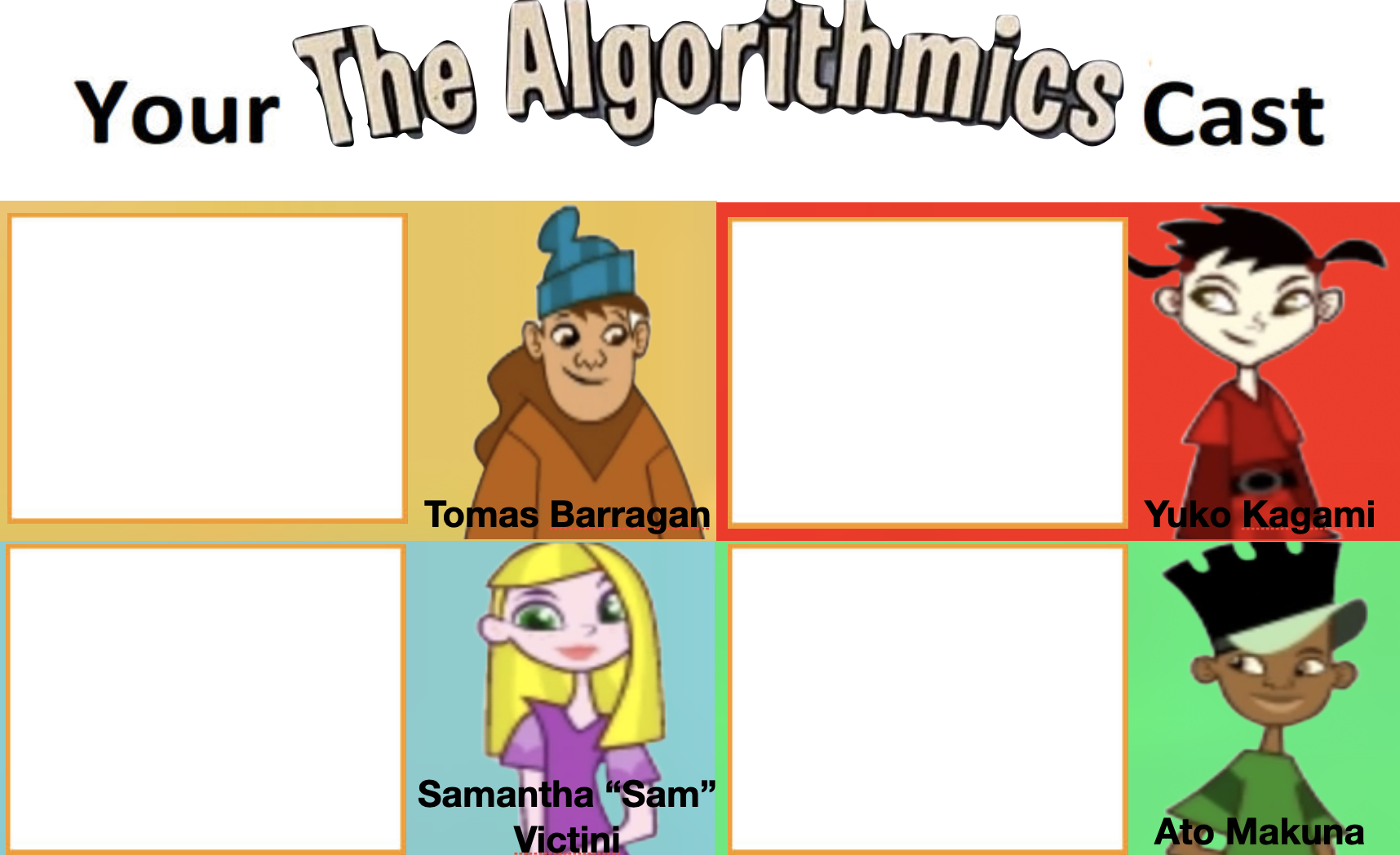 Make Your Own Algorithmics cast meme by smochdar on DeviantArt