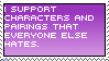 Support Hated Characters stamp