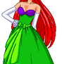 Ariel in green dress