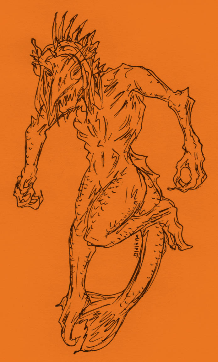 Merrow Vector Inktober #10 - Merrow by MadGoblin on DeviantArt