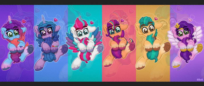 G5 Mane 6 Ponytails (Wide)