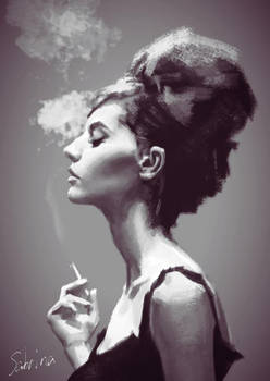 smoking woman