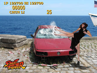 Real Street Fighter Breaking Car by Gimper53