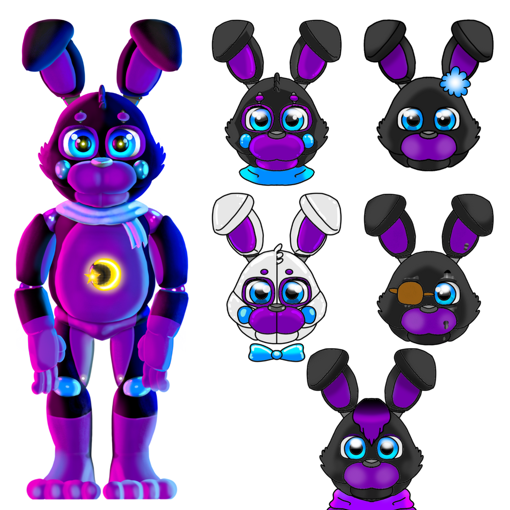 Fnaf Rabbit Oc FNaF OC Ref to new style (transparent) by MightyCosmicNights on DeviantArt