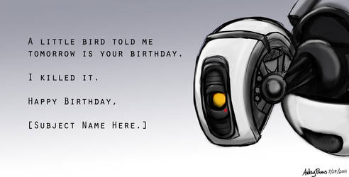 Happy Birthday from GLaDOS