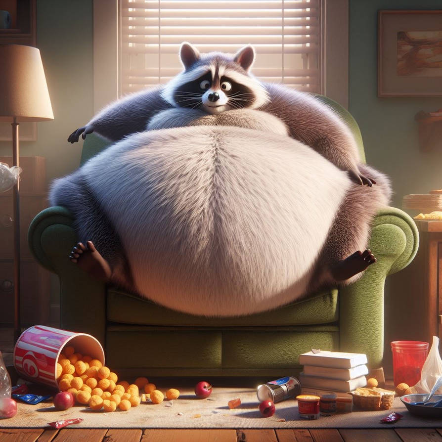 Big Fat Obese Raccoon by FlavyLove55 on DeviantArt