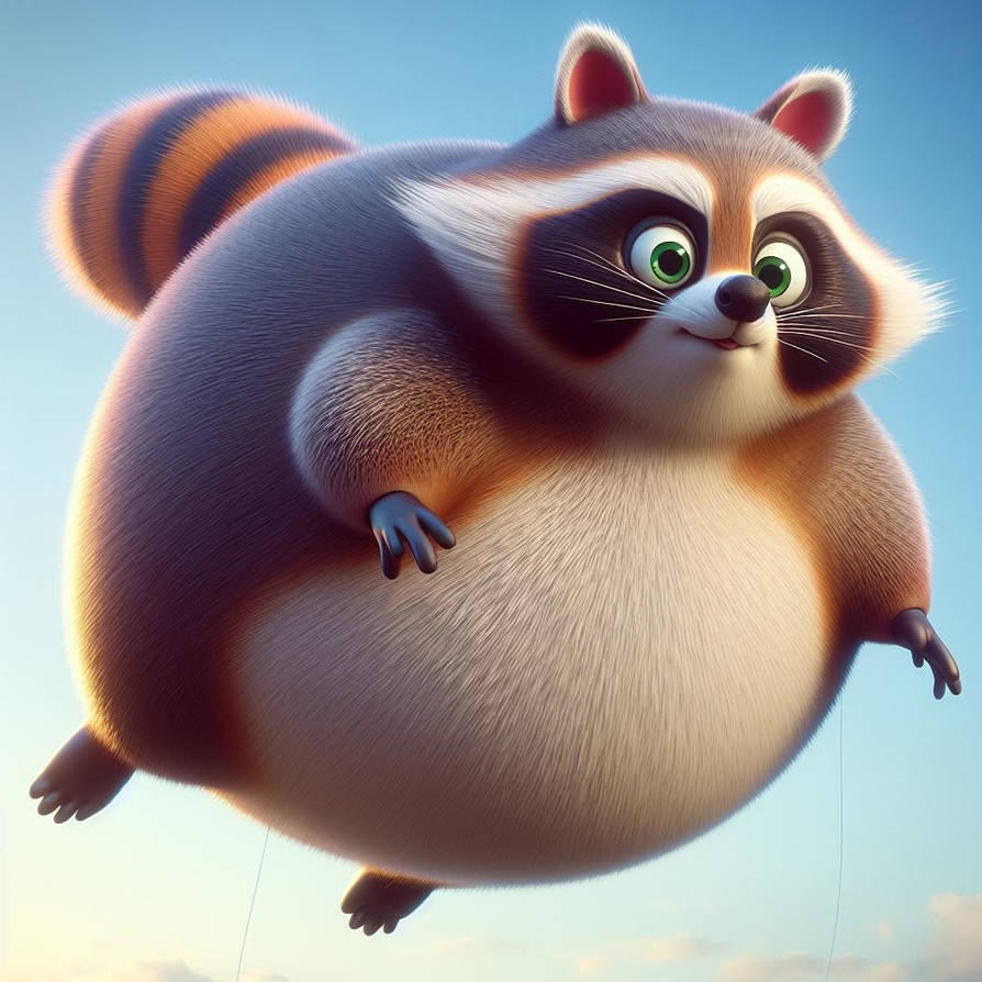 Inflated Raccoon by FlavyLove55 on DeviantArt