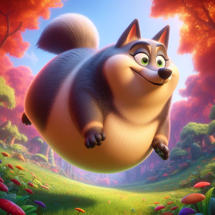 Wolf Inflation Inflated Female Wolf by FlavyLove55 on DeviantArt