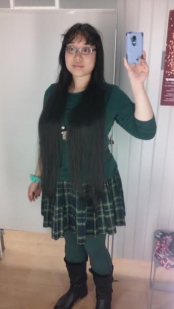 Green Schoolgirl Outfit