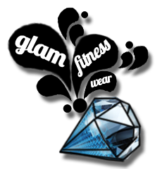 glamourous fitness wear online shop logo design
