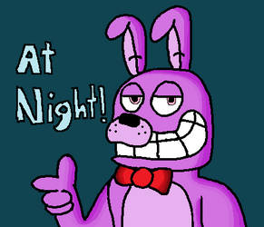 Five Nights at Freddy's, at night! by Kriztian-Draws