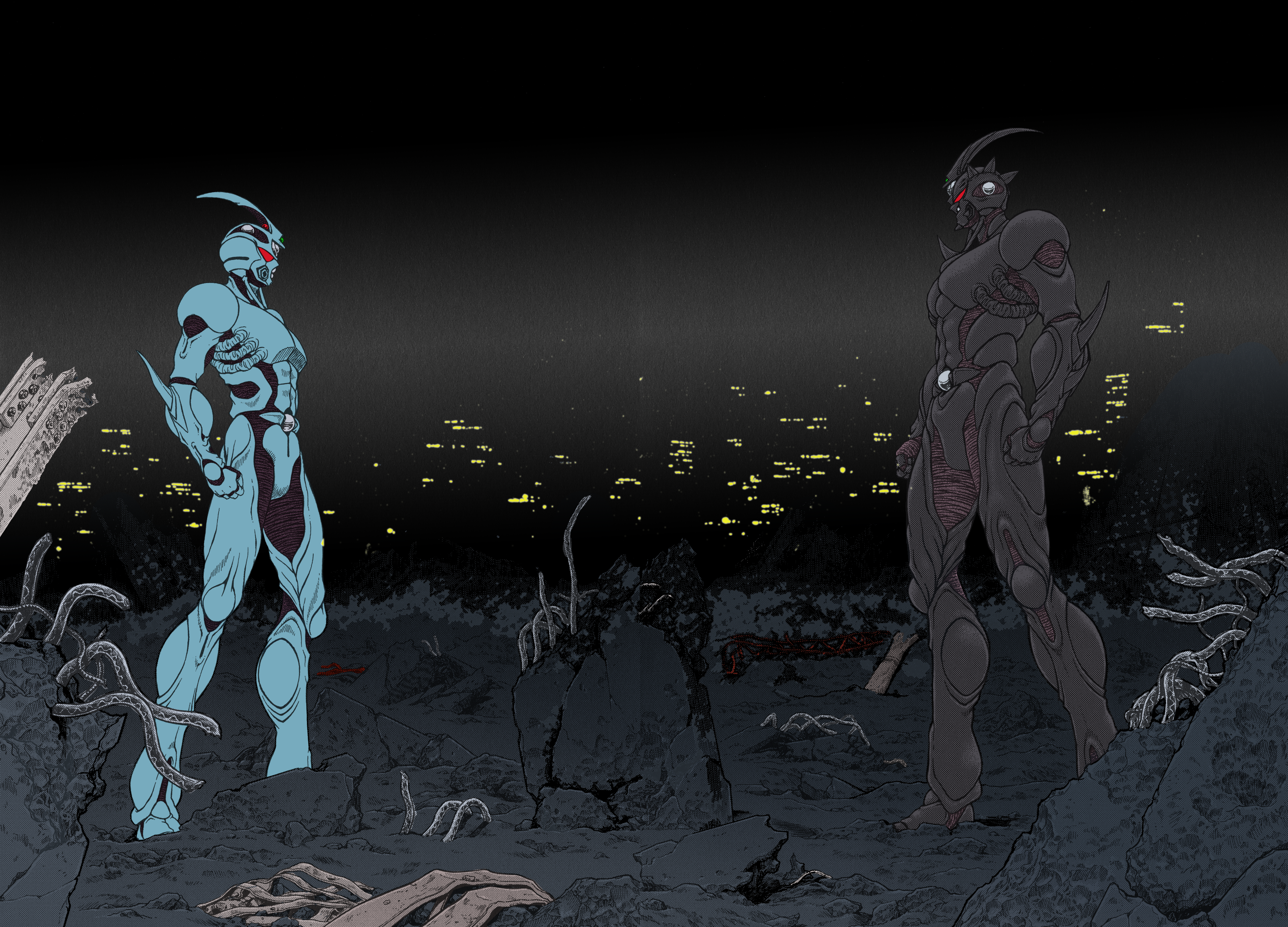 Pelea  guyver 1 vs  guyver 3