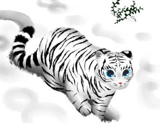Snow Tiger Passing By