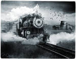 Black and White Train by nine9nine9