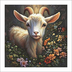 Young Billie In A Tapestry Of Blossoms