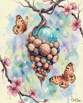 Butterflies Encircling Mystical Garden Bauble