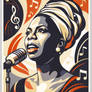 Nina Simone Portrait Poster III