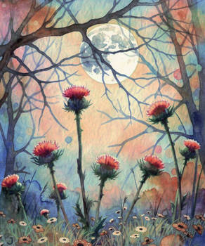 Moonlit Thistle Meadow VII