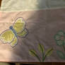 Pastel butterfly fabric panel 