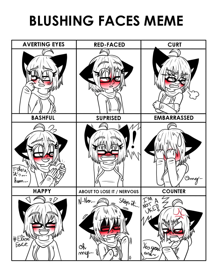 Deviantart Blushing Blushing face meme by Poussi-Chan57 on DeviantArt