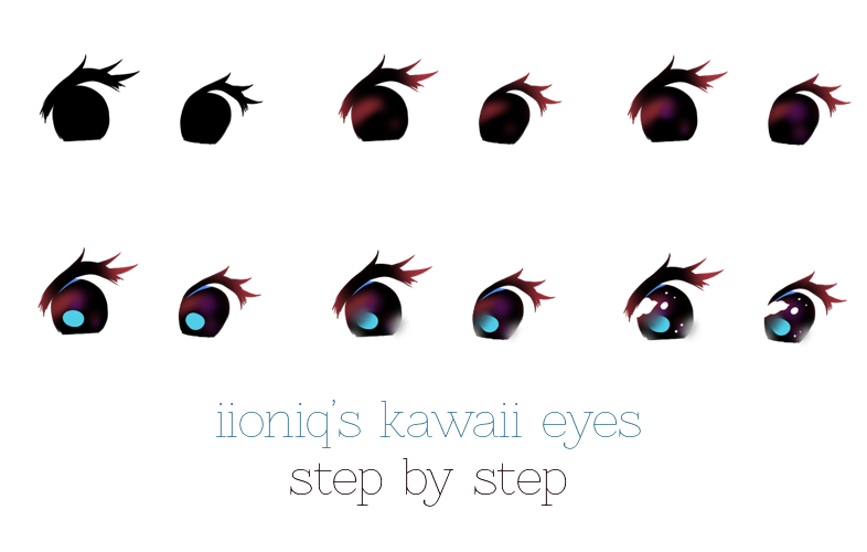 How to draw Kawaii eyes “KAWAII EYES #1” by Nats264 - Make better art