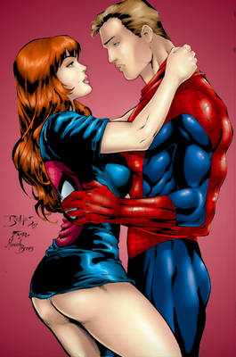 MJ and SPIDY Fred Benes color