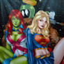Supergirl and friends Martians by Carlos Silva
