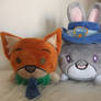 PLUSH-TSUMTSUM-DISNEY-ZOOTOPIA-NICK and JUDY