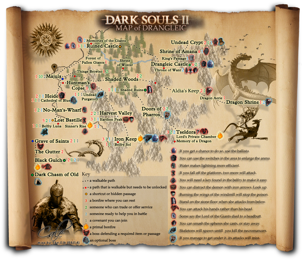 Dark Souls II Map by DrewDeBakker on DeviantArt