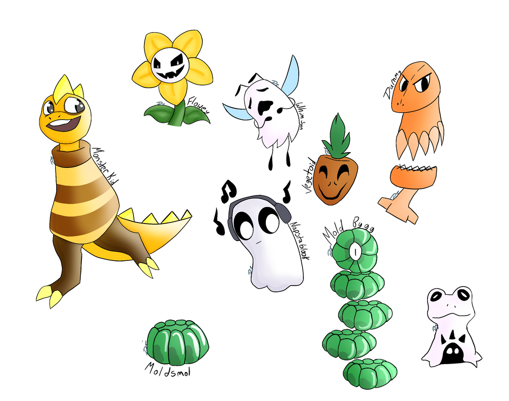 Undertale characters 1 by Djthewolfdrawz on DeviantArt