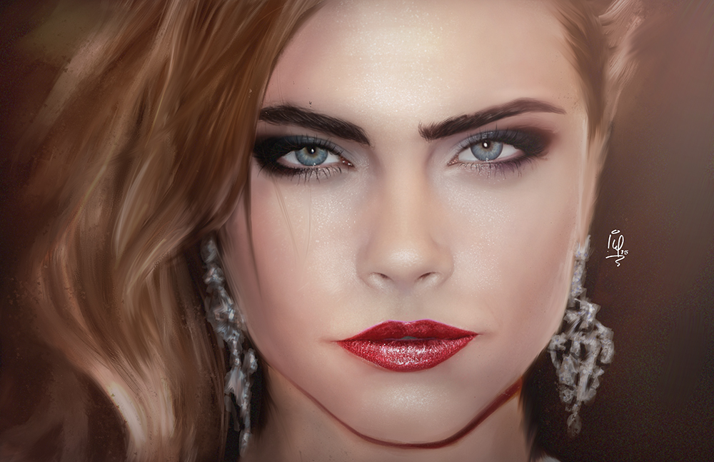 Cara Delevingne Tutorial Digital Painting