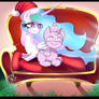 {YCH} Picture with Celestia Santa. {CLOSED}