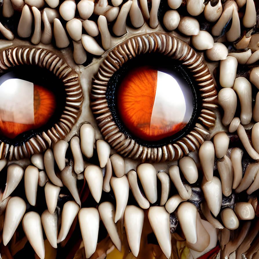 Demonization Teeth Demon made entirely of Teeth by HydraCuts on DeviantArt