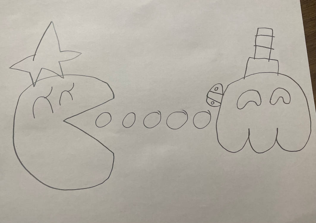 Starlow As PAC-Man And Bobby As Blinky by ReddyToDraw123 on DeviantArt