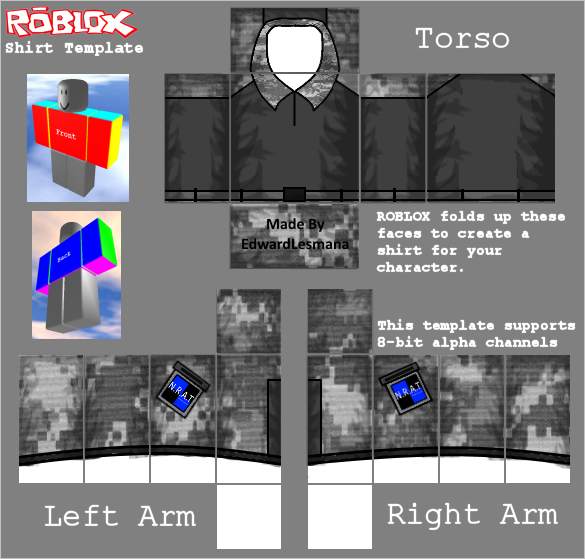 Roblox Military Shirt Template