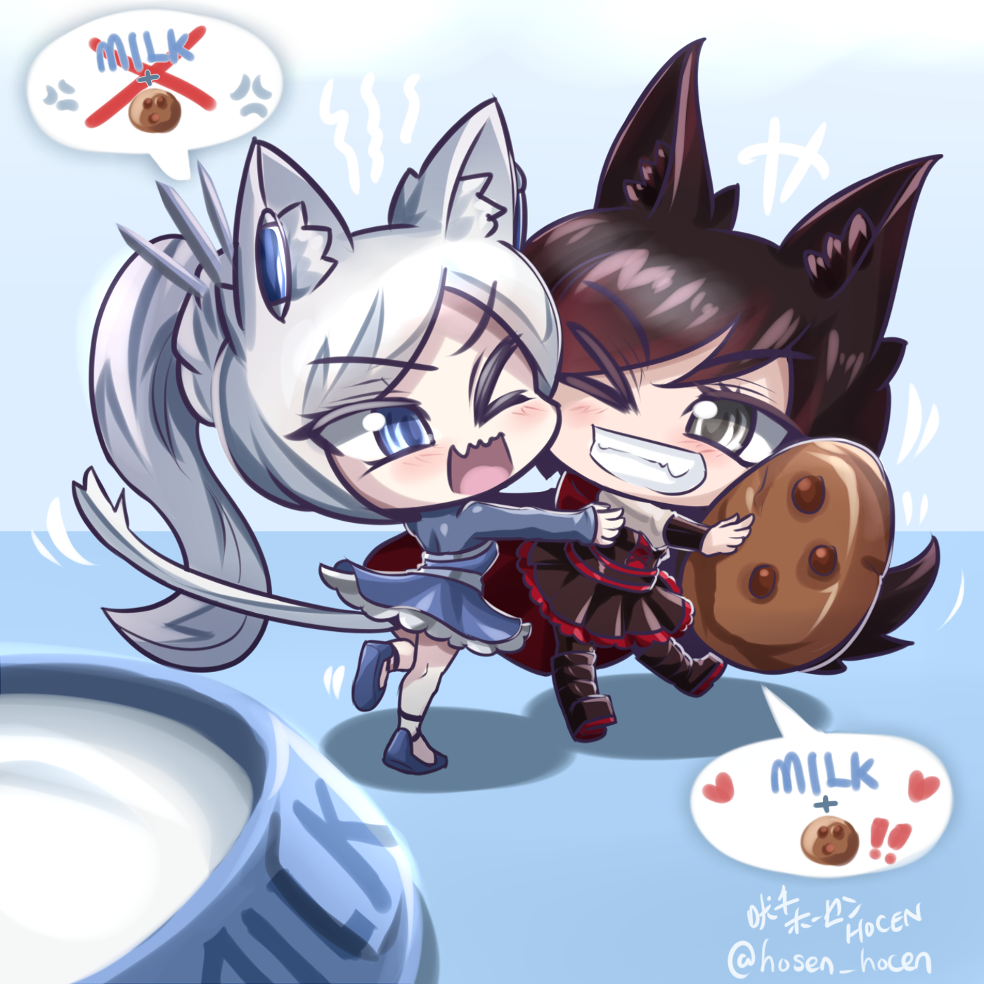 RWBY - Chibi Weiss n' Ruby by HOSEN-HOSEN-HOCEN on DeviantArt