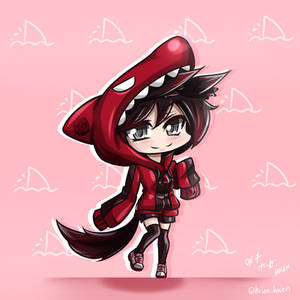 RWBY - Chibi Ruby + Shark-hoodie