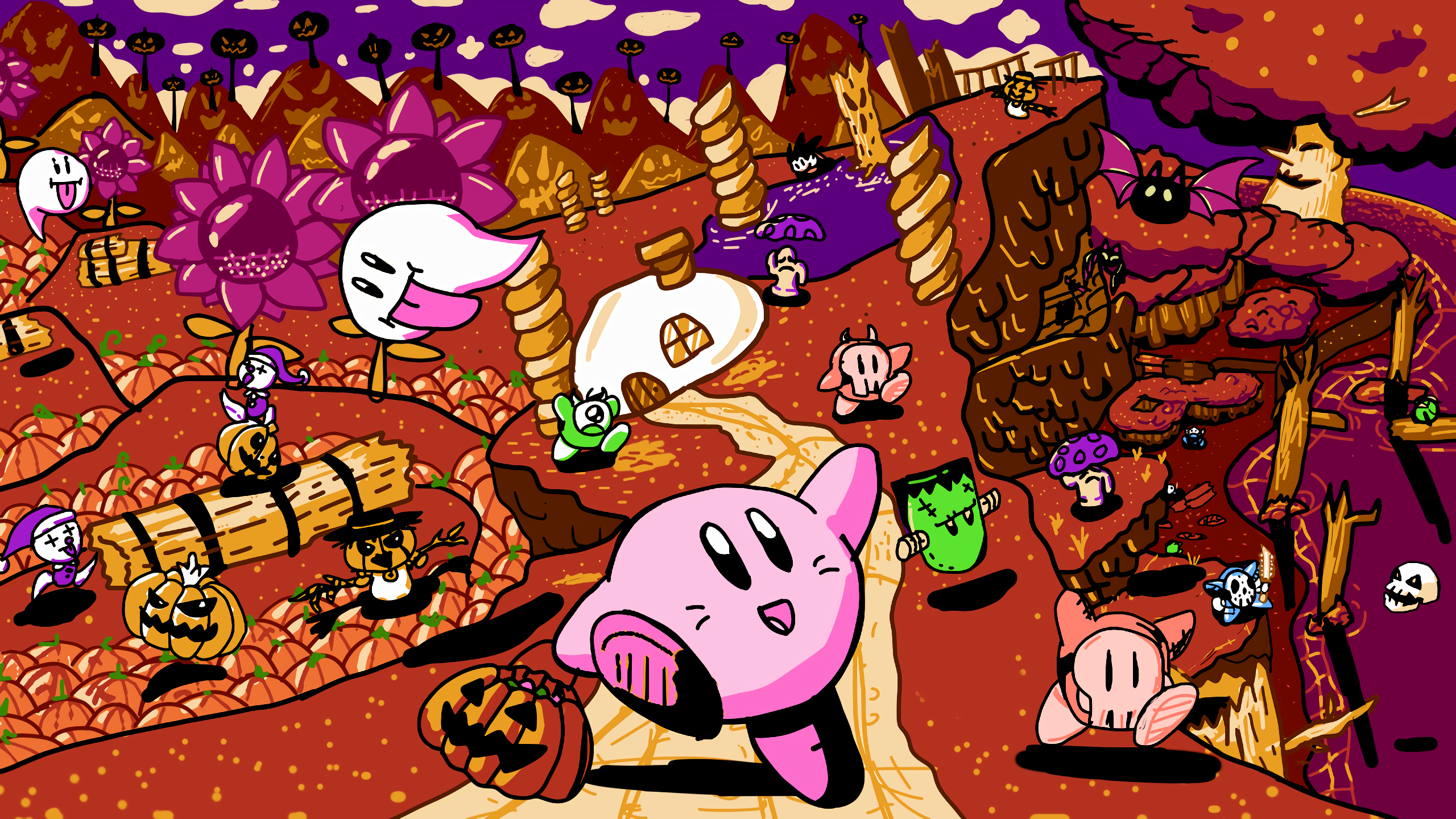 Pumpkin Prairie - Kirby's Halloween Adventure by MettaKnight on DeviantArt