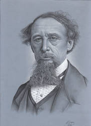 Charcoal Drawing: Portrait (Charles Dickens)