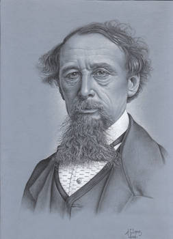 Charcoal Drawing: Portrait (Charles Dickens)