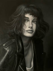 Monochrome Portrait Painting Study