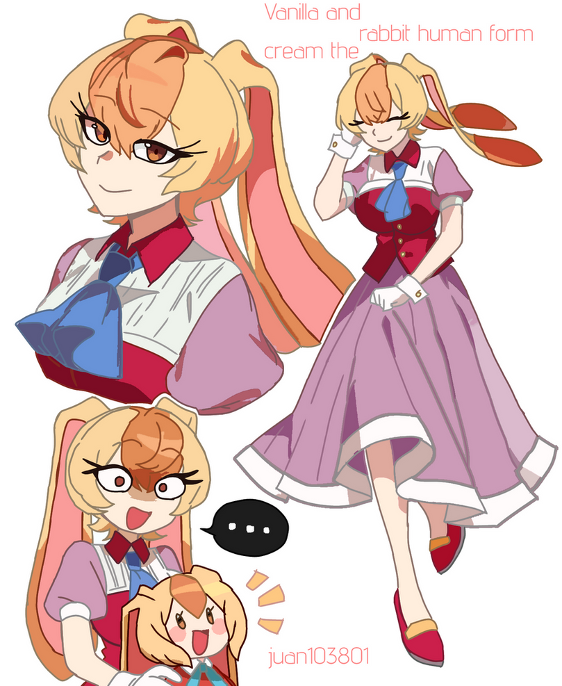 vanilla and cream the rabbit human form by Juan103801 on DeviantArt